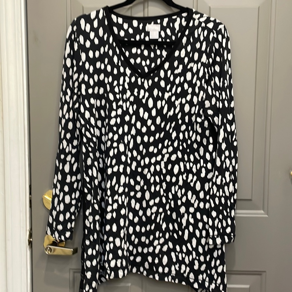 Chicos black, and white tunic